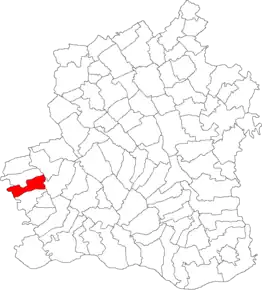 Amplasarea în cadrul județului