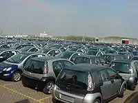 Autovehicule Smart Forfour sosite de pe linia de producție, în 2004