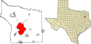 Poziția localității City of Tyler