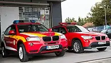 Autospeciale BMW ale Pompierilor și SMURD.