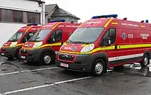 Ambulanțe ale pompierilor profesioniști(SMURD)