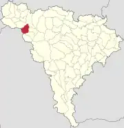 Localizare în cadrul județului