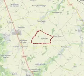 Poziția localității Soignolles