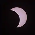 Parțială observată din Fukuoka, Japonia, 8:12 UTC