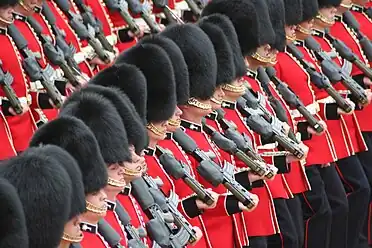 Welsh Guards în timpul Trooping the Colour