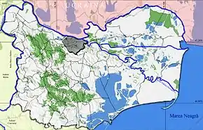 Amplasarea în cadrul județului