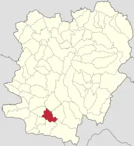 Amplasarea în cadrul județului