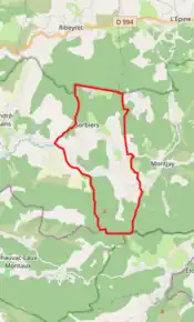 Poziția localității Sorbiers