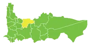 Poziția localității Subdistrictul Suran