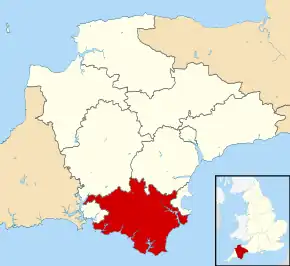 Poziția localității South Hams