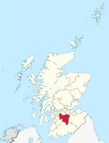 Poziția regiunii South Lanarkshire