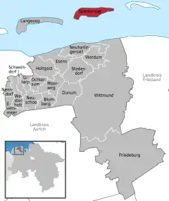 Poziția localității Spiekeroog