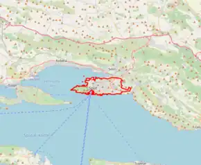 Poziția localității Split