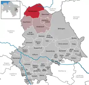 Poziția  Sprakensehl pe harta districtului Gifhorn