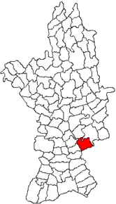 Amplasarea în cadrul județului