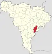 Localizare în cadrul județului