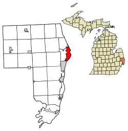 Location within St. Clair county (left) and Michigan (right)