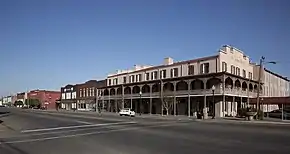 The St. James Hotel and a portion of Water Avenue in Selma
