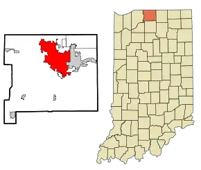 Poziția localității South Bend