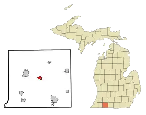 Poziția localității Centreville, Michigan