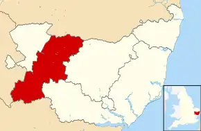 Poziția localității St Edmundsbury