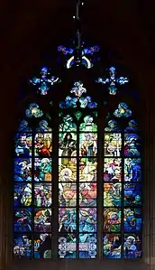 Vitraliu de Alfons Mucha din Catedrala Sfântul Vitus din Praga