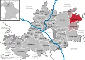 Poziția  Stadelhofen pe harta districtului Bamberg