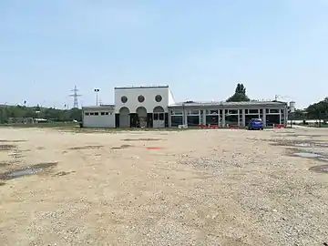 Vedere exterioară a stadionului.