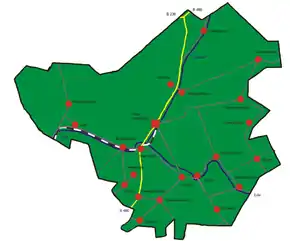 Poziția orașului Bad Berleburg pe harta districtului Siegen-Wittgenstein