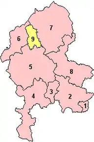 Poziția localității Staffordshire