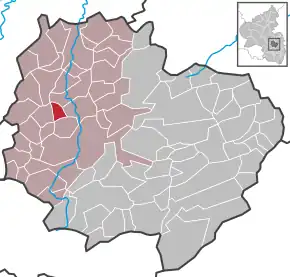 Poziția  Stahlberg pe harta districtului Donnersbergkreis