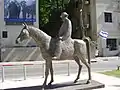 Statuia primarului Dizengoff pe un cal, Tel-Aviv.