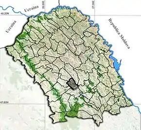 Amplasarea în cadrul județului