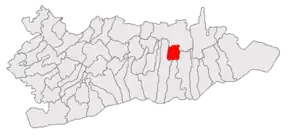 Amplasarea în cadrul județului