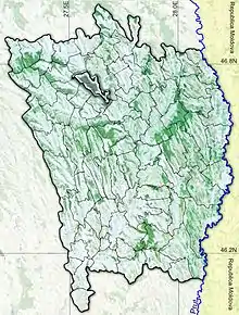 Amplasarea în cadrul județului