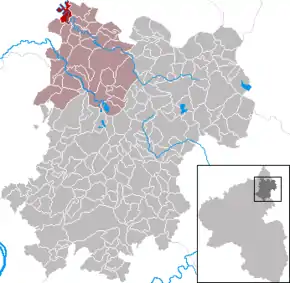 Poziția Stein-Wingert pe harta districtului Westerwaldkreis
