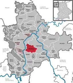 Poziția localității Steinfeld