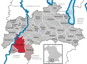 Poziția localității Steingaden