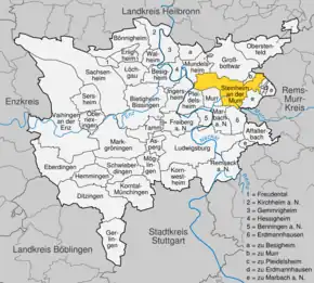 Poziția localității Steinheim an der Murr