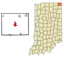 Location in the state of Indiana
