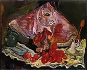 Natură Moartă cu Pisică de Mare; de Chaim Soutine; circa 1924; ulei pe pânză; 81,3 × 100&nbsp;cm.; Muzeul Metropolitan de Artă (New York City)