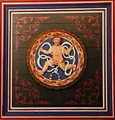 Putto renascentist pe un tavan din Castelul din Stirling (Stirling, Scoția)