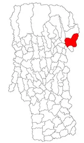 Amplasarea în cadrul județului