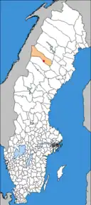 Poziția localității Storuman