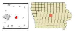 Location of Nevada, Iowa