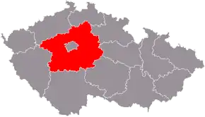 Poziția regiunii Boemia Centrală