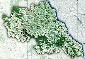 Amplasarea în cadrul județului