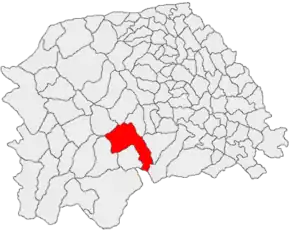 Amplasarea în cadrul județului