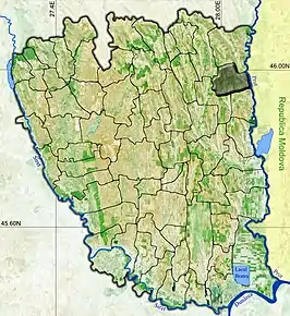 Amplasarea în cadrul județului



		
Poziția în cadrul României