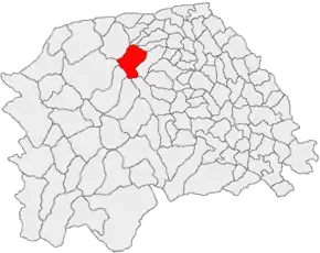 Amplasarea în cadrul județului